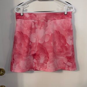 Puma Pink Floral Skort with Removable Shorts and 3 Pockets size 8